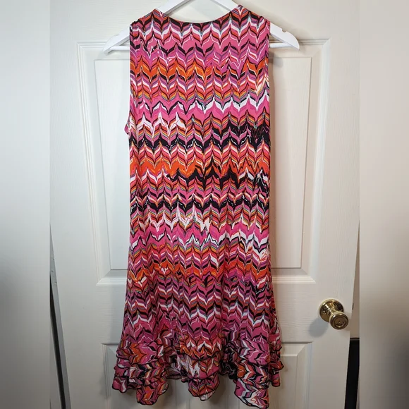 Dress bundle of 2 bright pink and blue colorful sleeveless Prelude size large - Picture 8 of 13